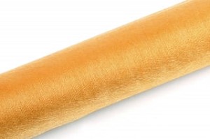 Organza Snow, złoty, 0,16 x 9m