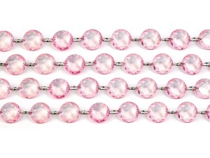 Girlanda kryształowa różowa