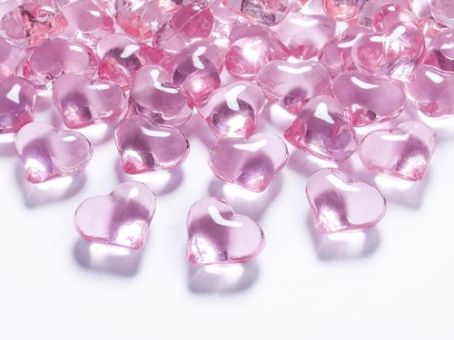 Kryształowe serca, jasny róż